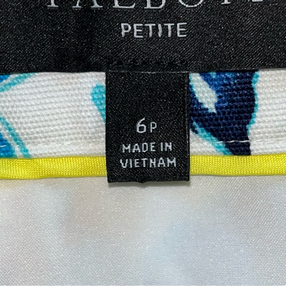 Talbots Butterfly Print Cotton Canvas Lined Skirt Size 6P, 6 Petite - Picture 11 of 11